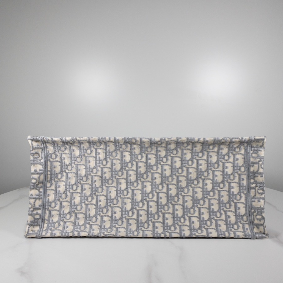 GRAY DIOR BOOK TOTE WITH DIOR OBLIQUE EMBROIDERY