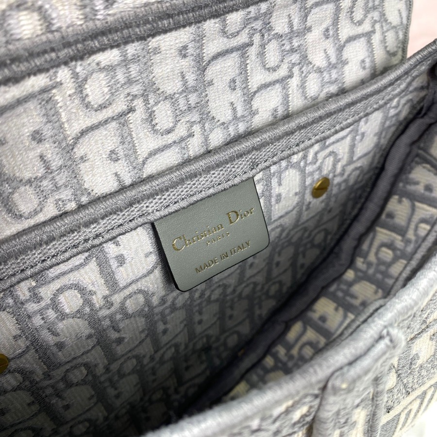 BLUE SADDLE ORIGINAL DIOR OBLIQUE EMBROIDERED CANVAS BAG, DIOR SHOULDER BAG
