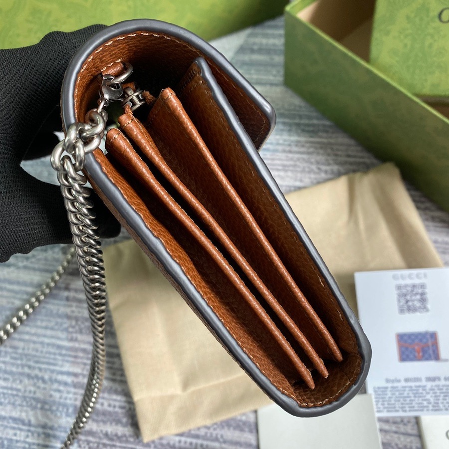 401231 Dionysus GG Supreme chain wallet, GUCCI Chain Wallets for Women