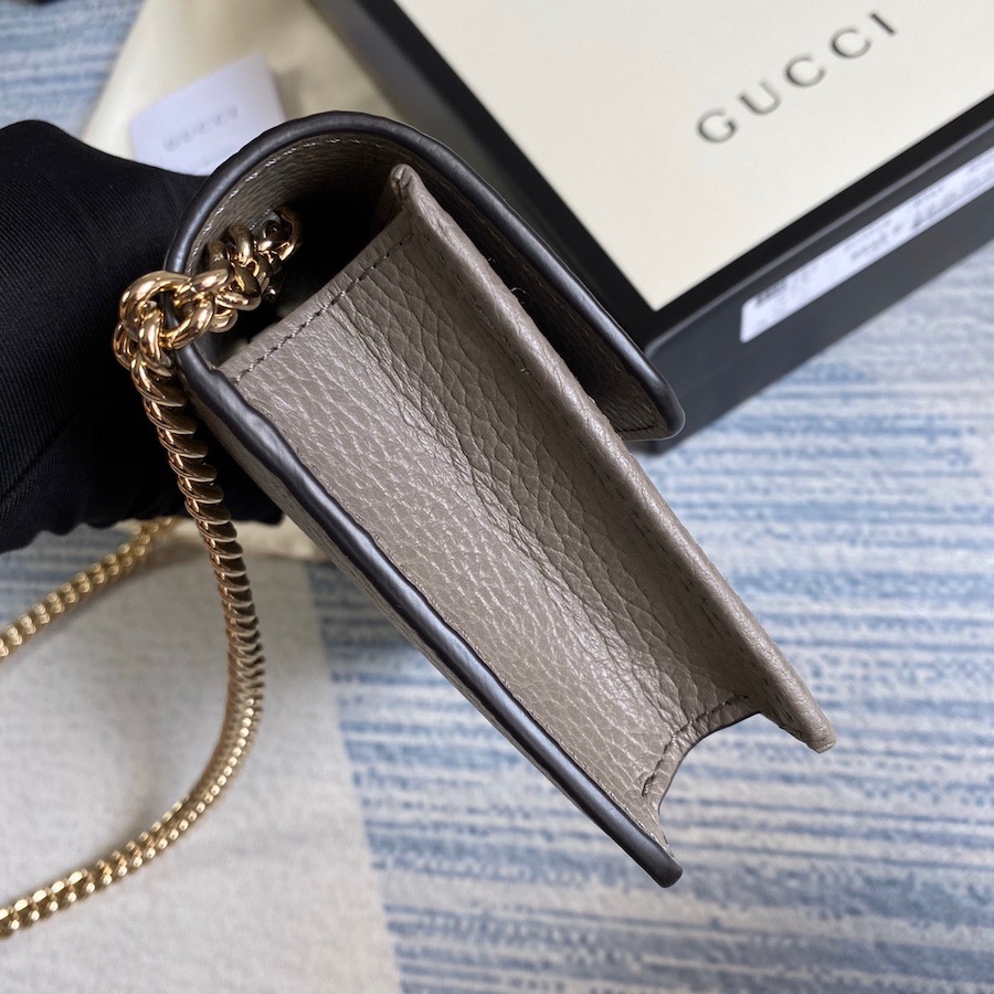 510314 GG Marmont leather mini chain bag, GUCCI