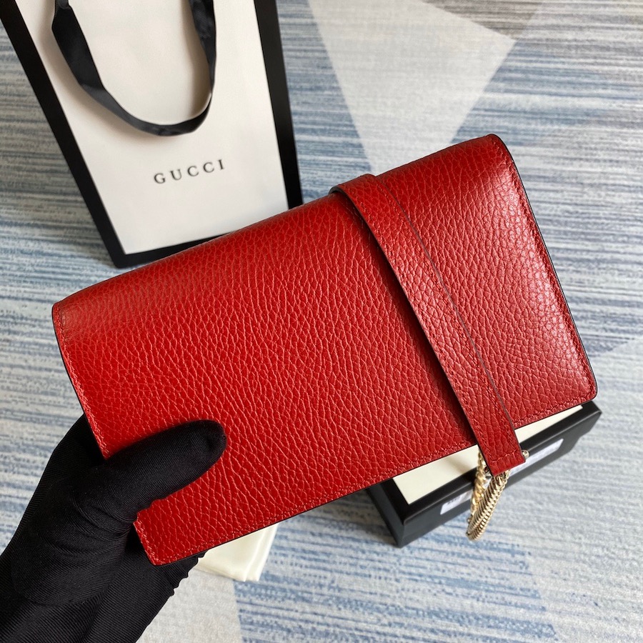 510314 GG Marmont leather mini chain bag, GUCCI