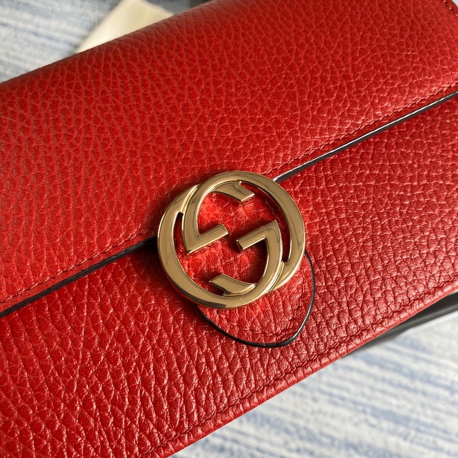 510314 GG Marmont leather mini chain bag, GUCCI