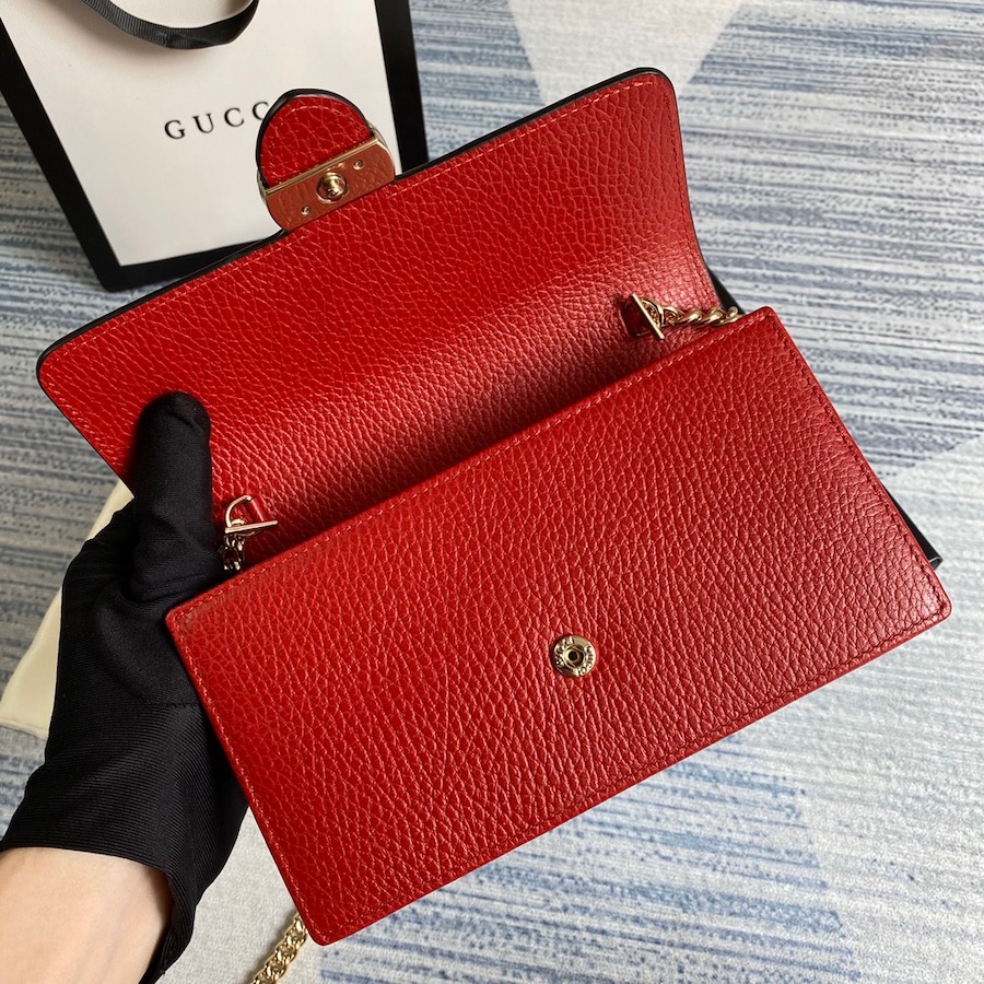 510314 GG Marmont leather mini chain bag, GUCCI
