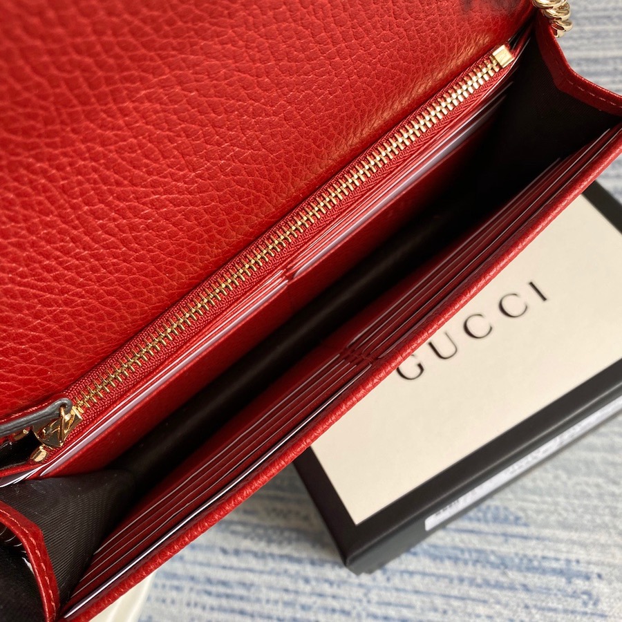 510314 GG Marmont leather mini chain bag, GUCCI