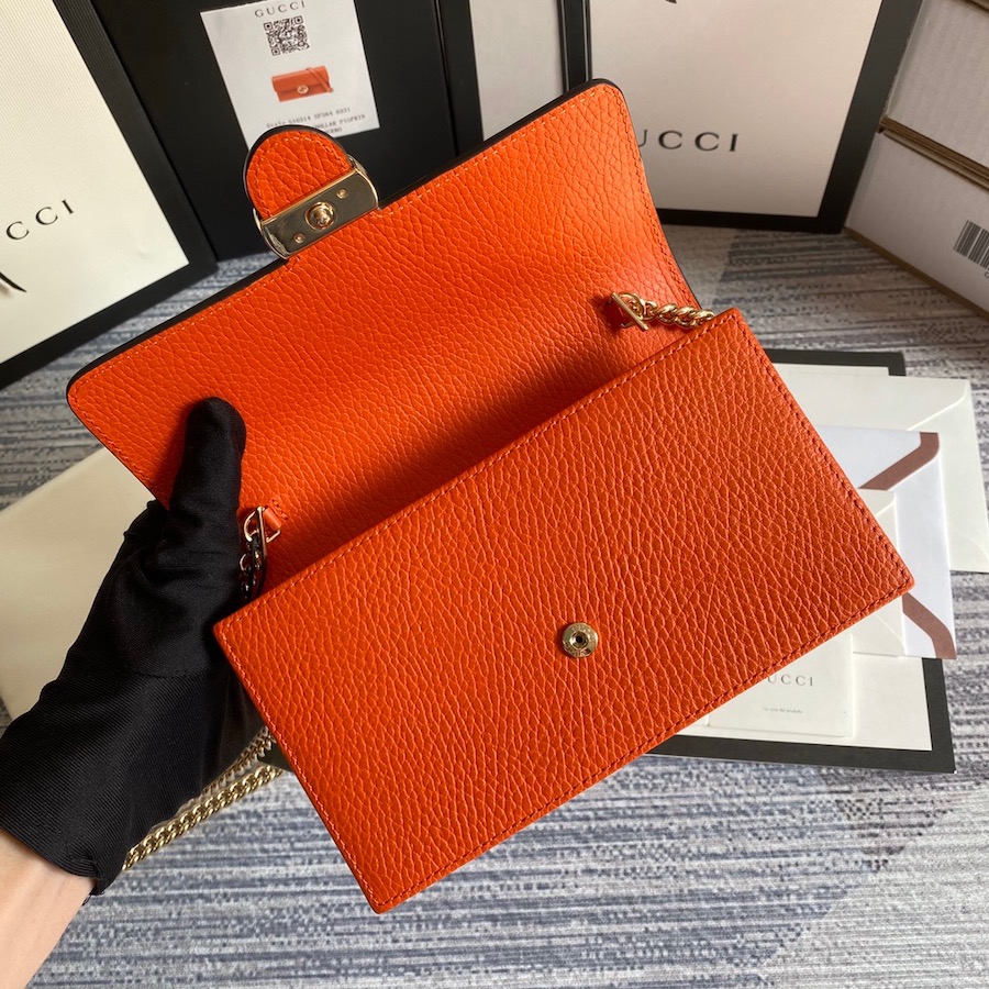 510314 GG Marmont leather mini chain bag, GUCCI