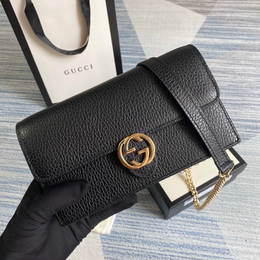 510314 GG Marmont leather mini chain bag, GUCCI