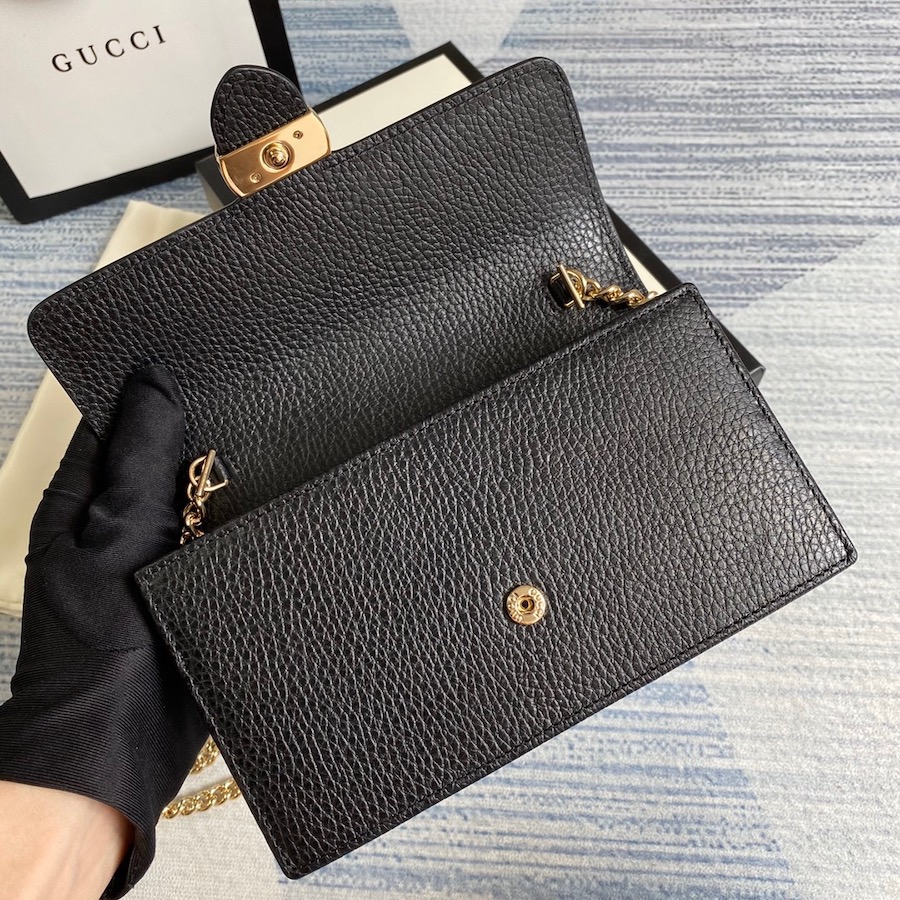 510314 GG Marmont leather mini chain bag, GUCCI