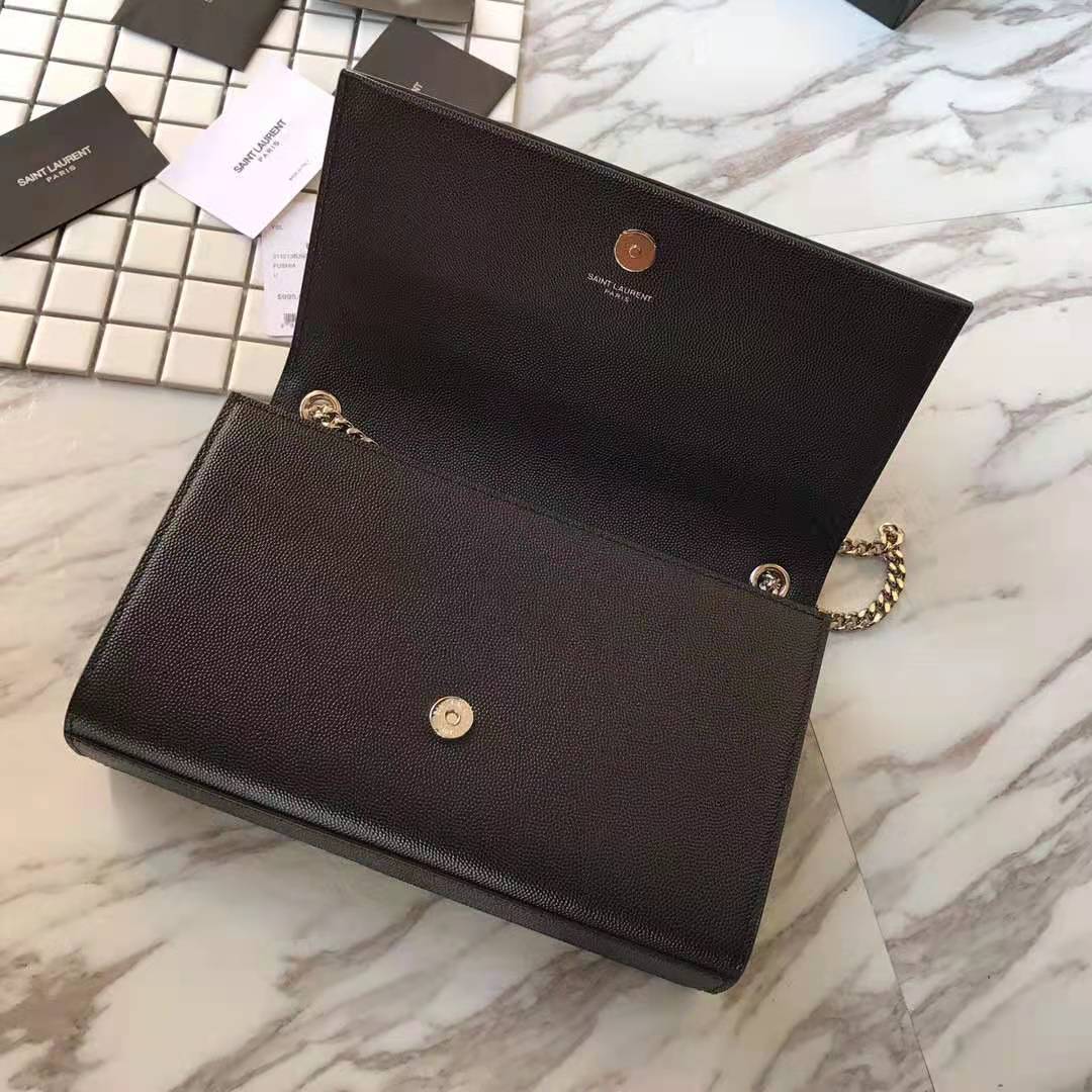 354119 KATE MEDIUM BAG WITH LEATHER TASSEL IN GRAIN DE POUDRE EMBOSSED LEATHER, Yves Saint Laurent YSL