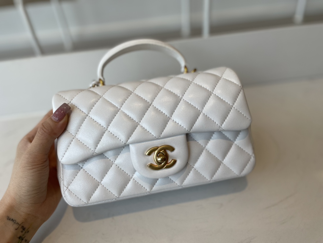 AS2431 mini flap bag with top handle