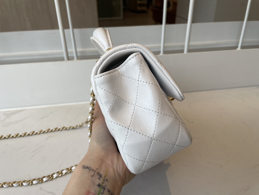 AS2431 mini flap bag with top handle