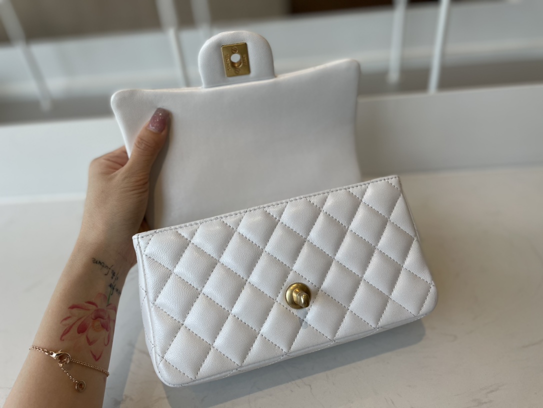 AS2431 mini flap bag with top handle