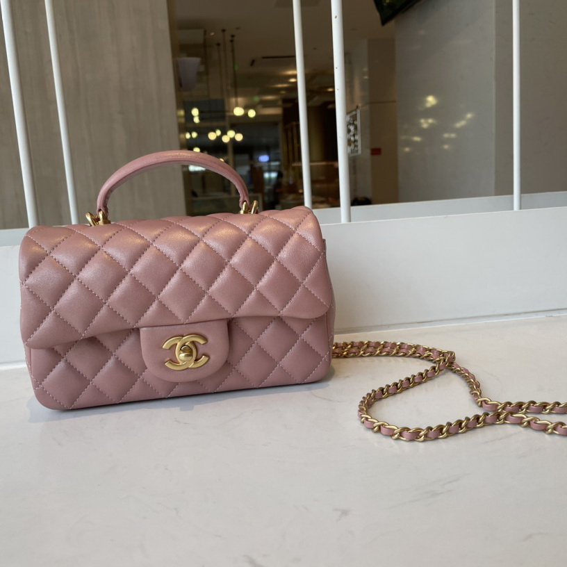 AS2431 mini flap bag with top handle