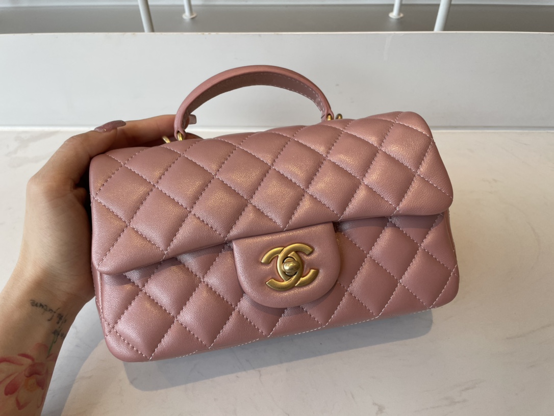 AS2431 mini flap bag with top handle