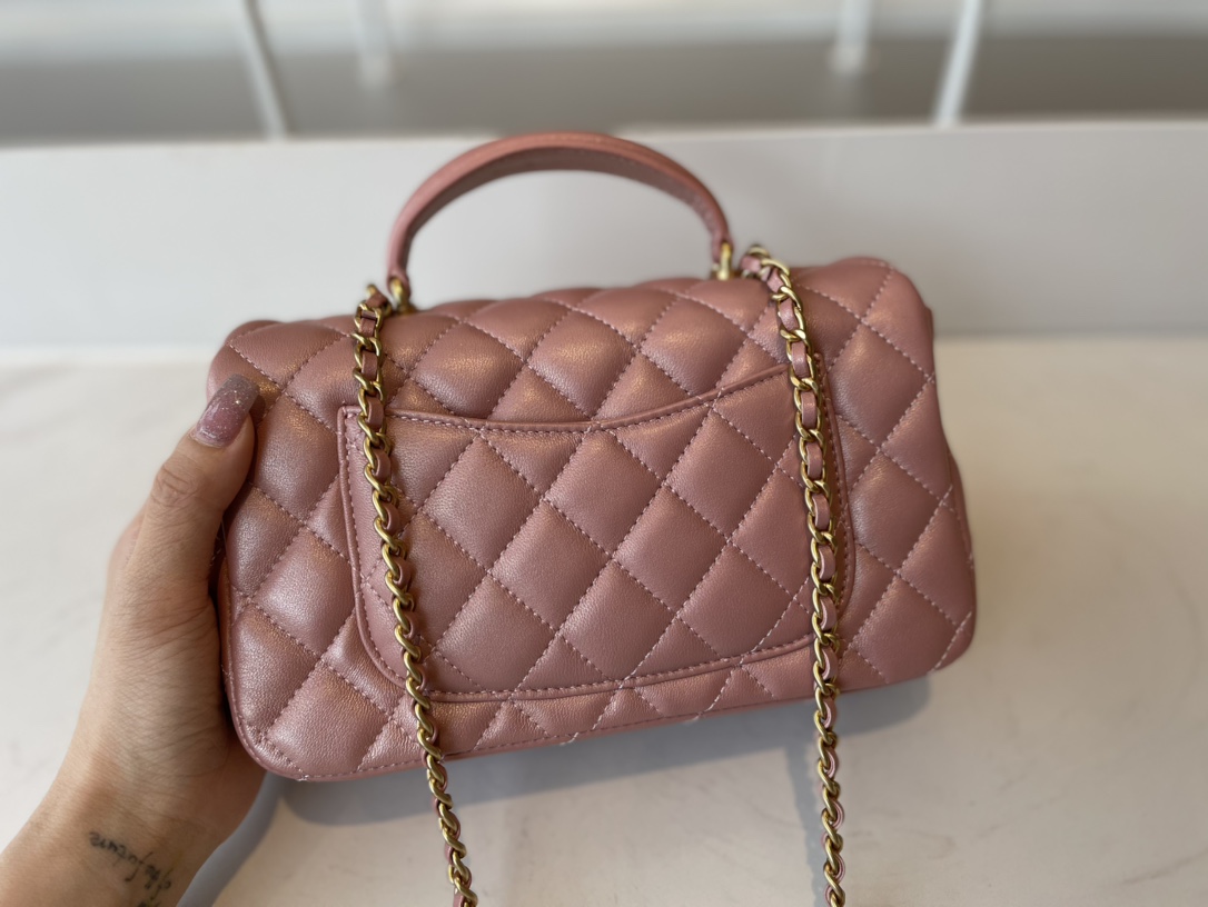 AS2431 mini flap bag with top handle