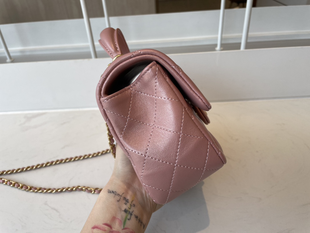 AS2431 mini flap bag with top handle