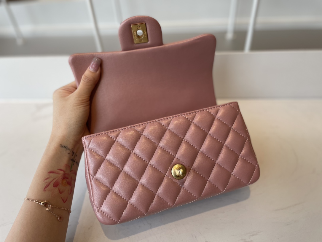 AS2431 mini flap bag with top handle