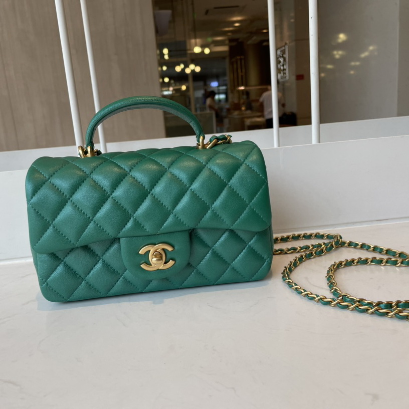 AS2431 mini flap bag with top handle