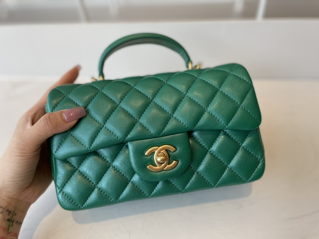 AS2431 mini flap bag with top handle