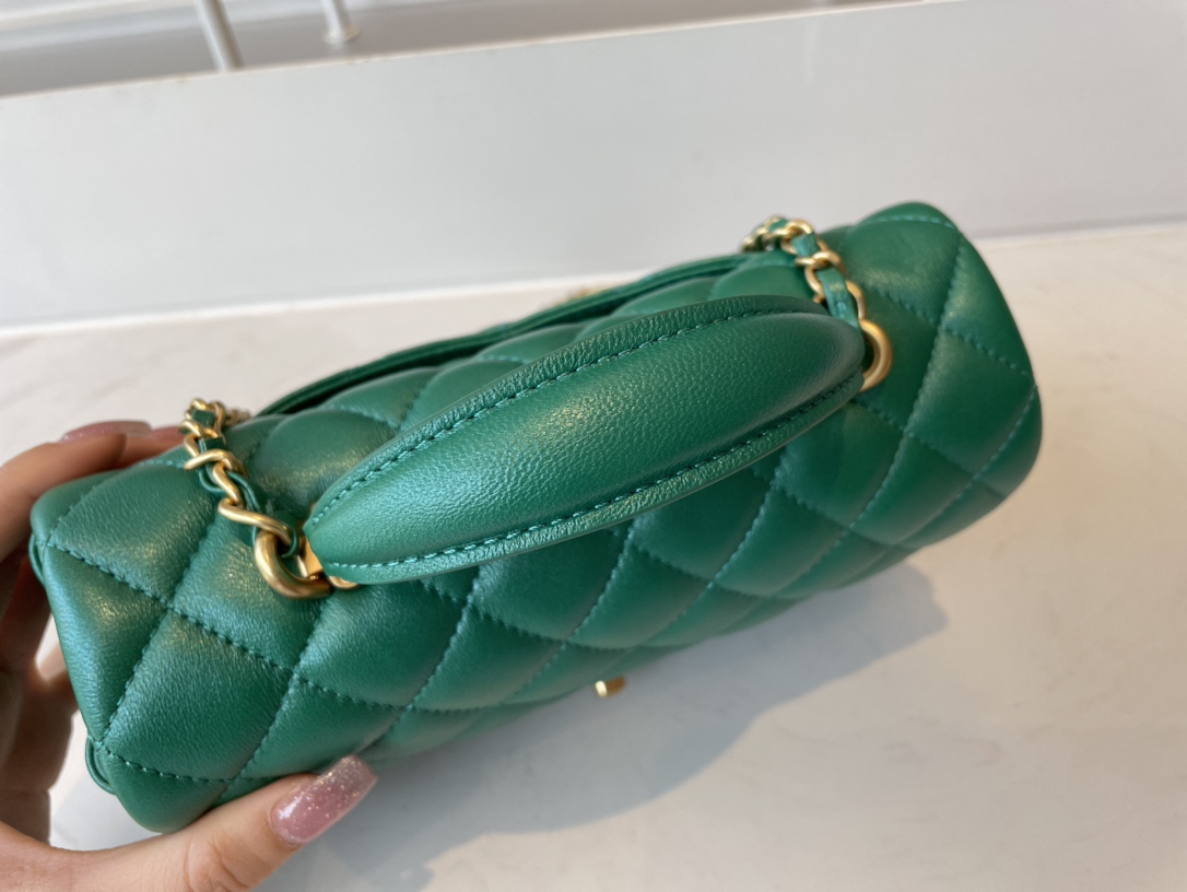 AS2431 mini flap bag with top handle