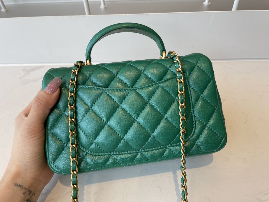 AS2431 mini flap bag with top handle