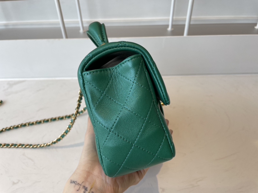 AS2431 mini flap bag with top handle