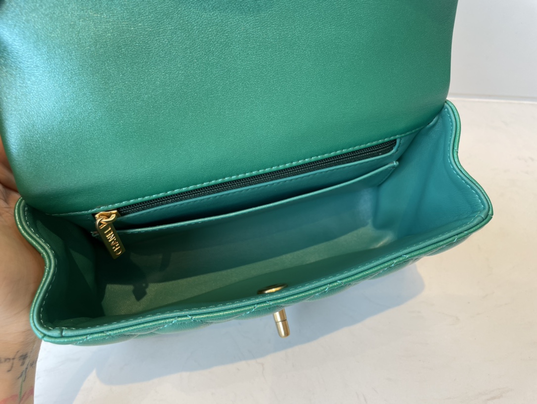 AS2431 mini flap bag with top handle