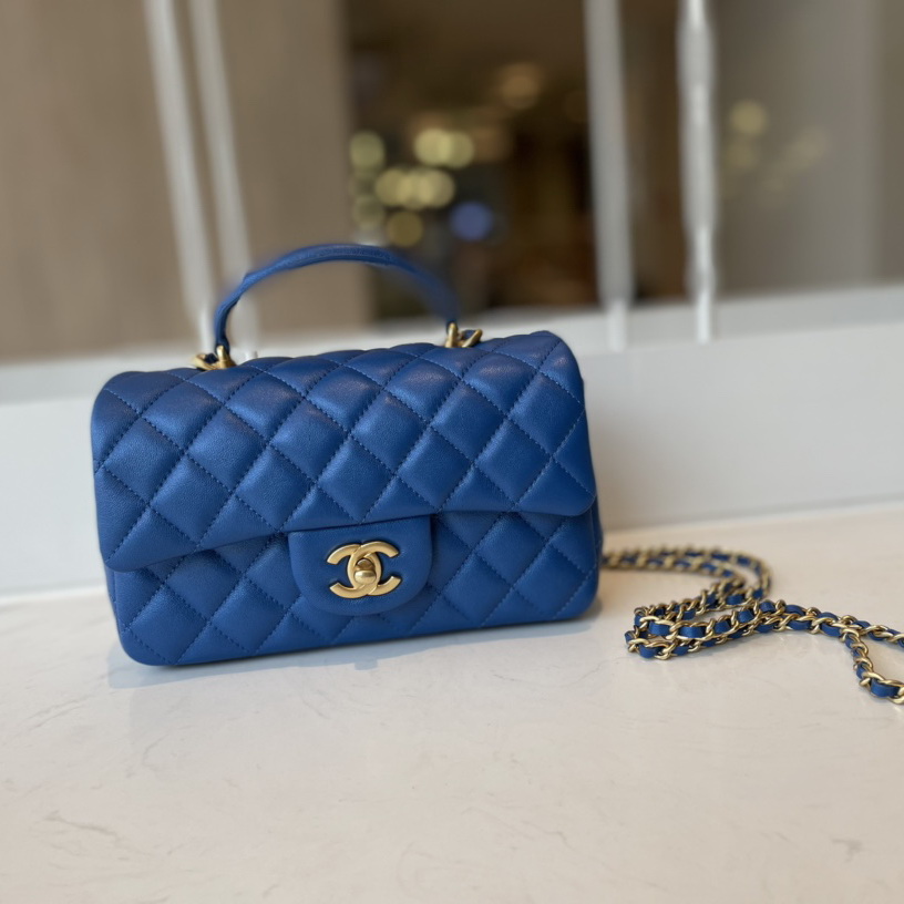 AS2431 mini flap bag with top handle