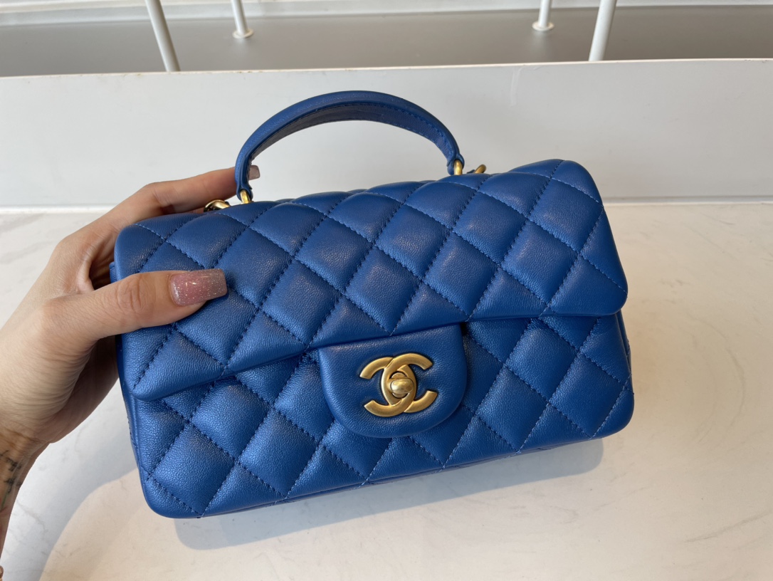 AS2431 mini flap bag with top handle