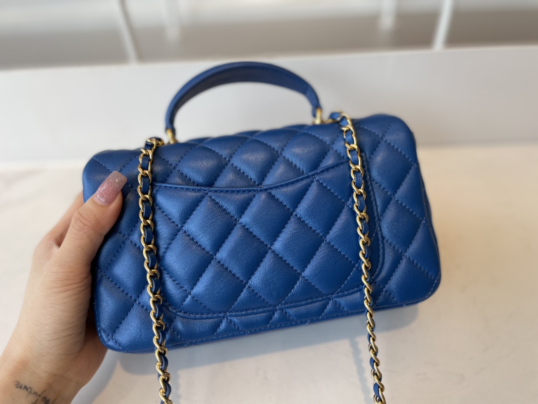 AS2431 mini flap bag with top handle