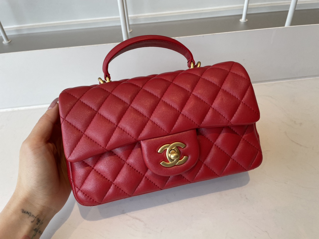 AS2431 mini flap bag with top handle
