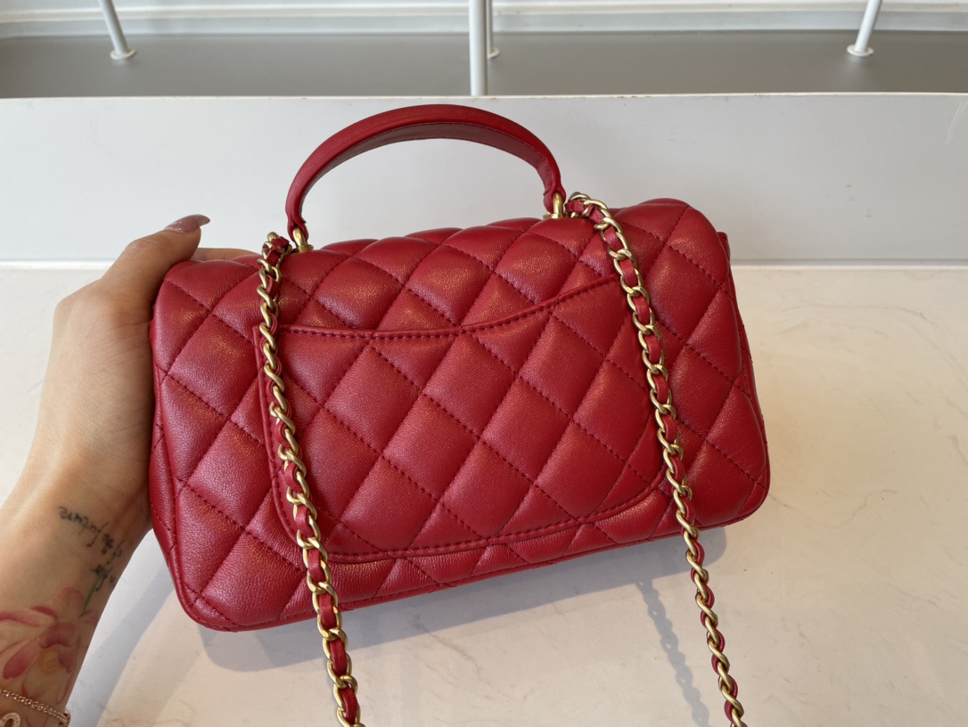 AS2431 mini flap bag with top handle