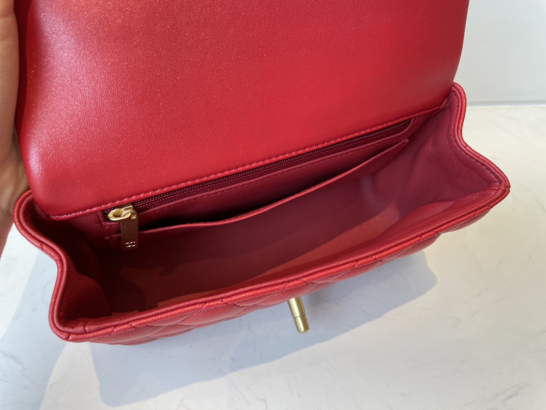 AS2431 mini flap bag with top handle