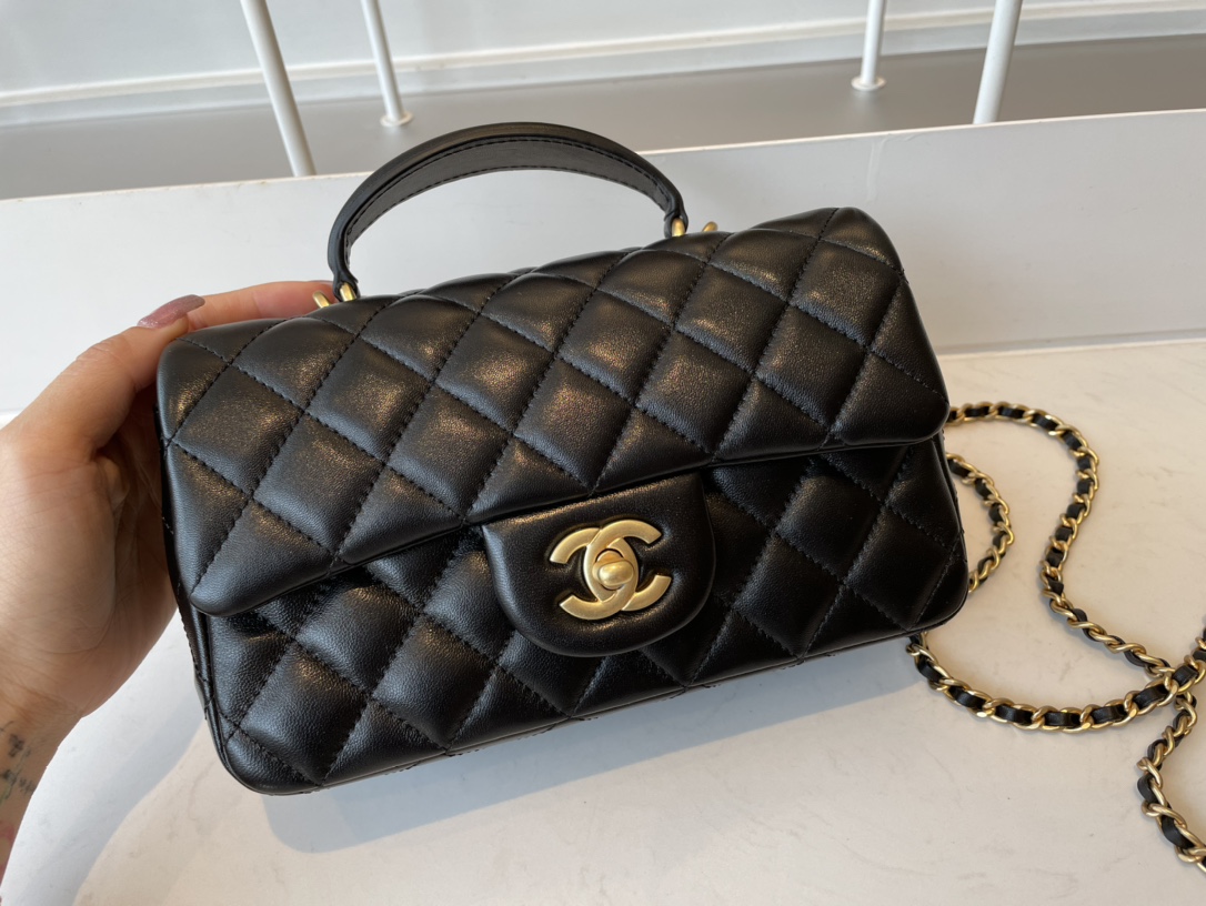 AS2431 mini flap bag with top handle