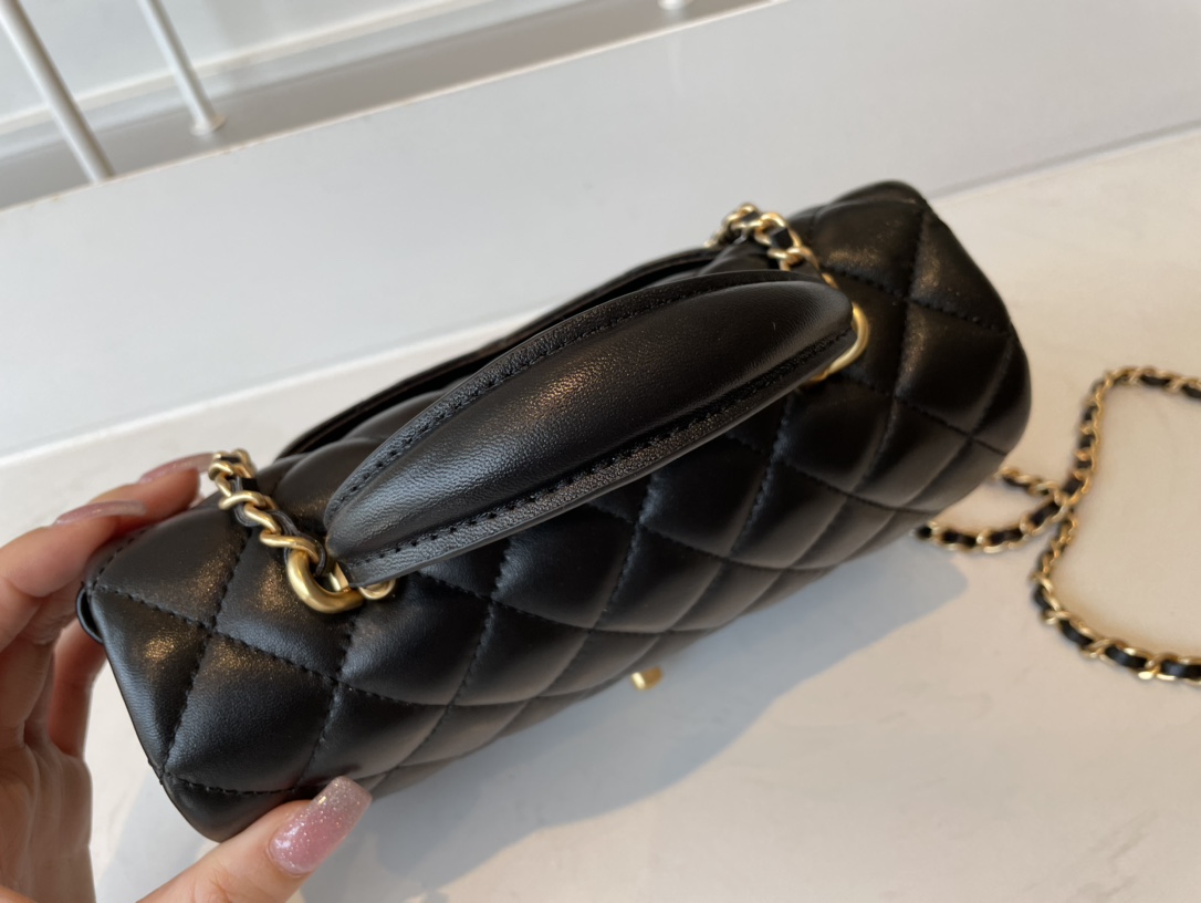 AS2431 mini flap bag with top handle
