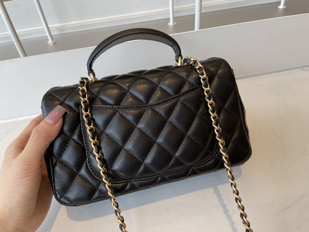 AS2431 mini flap bag with top handle