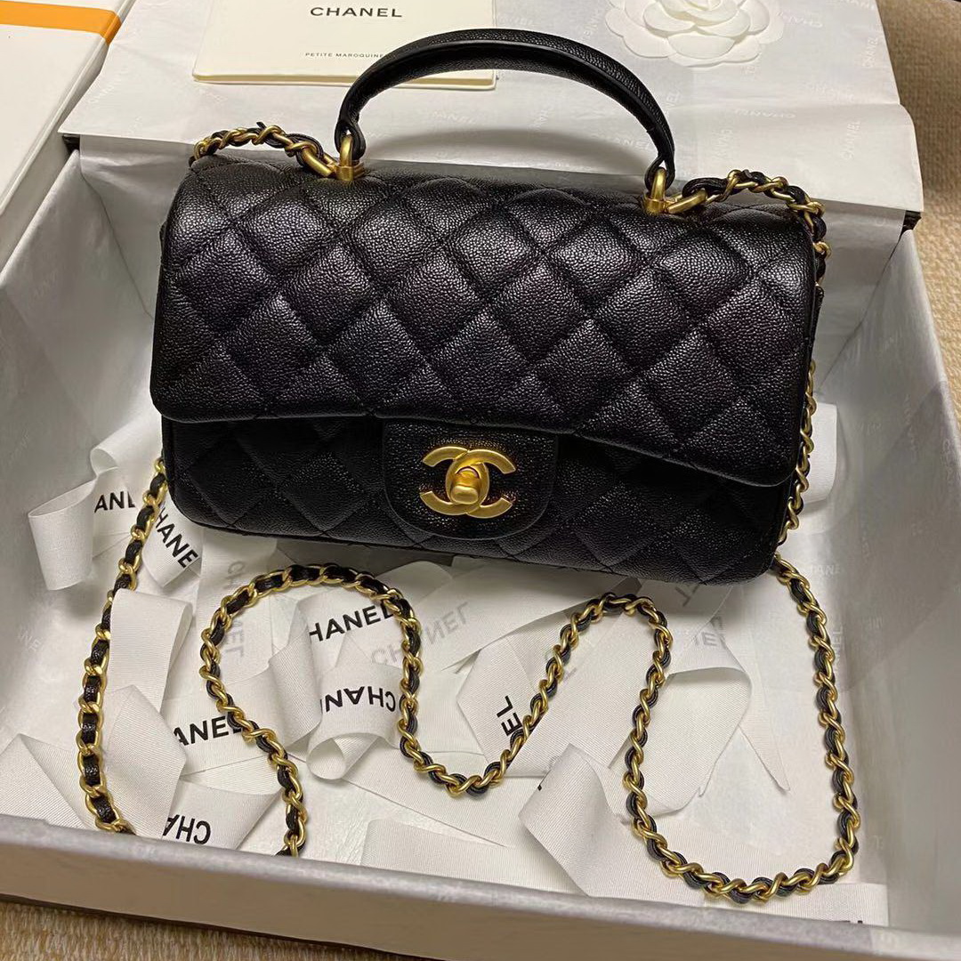 AS2431 mini flap bag with top handle