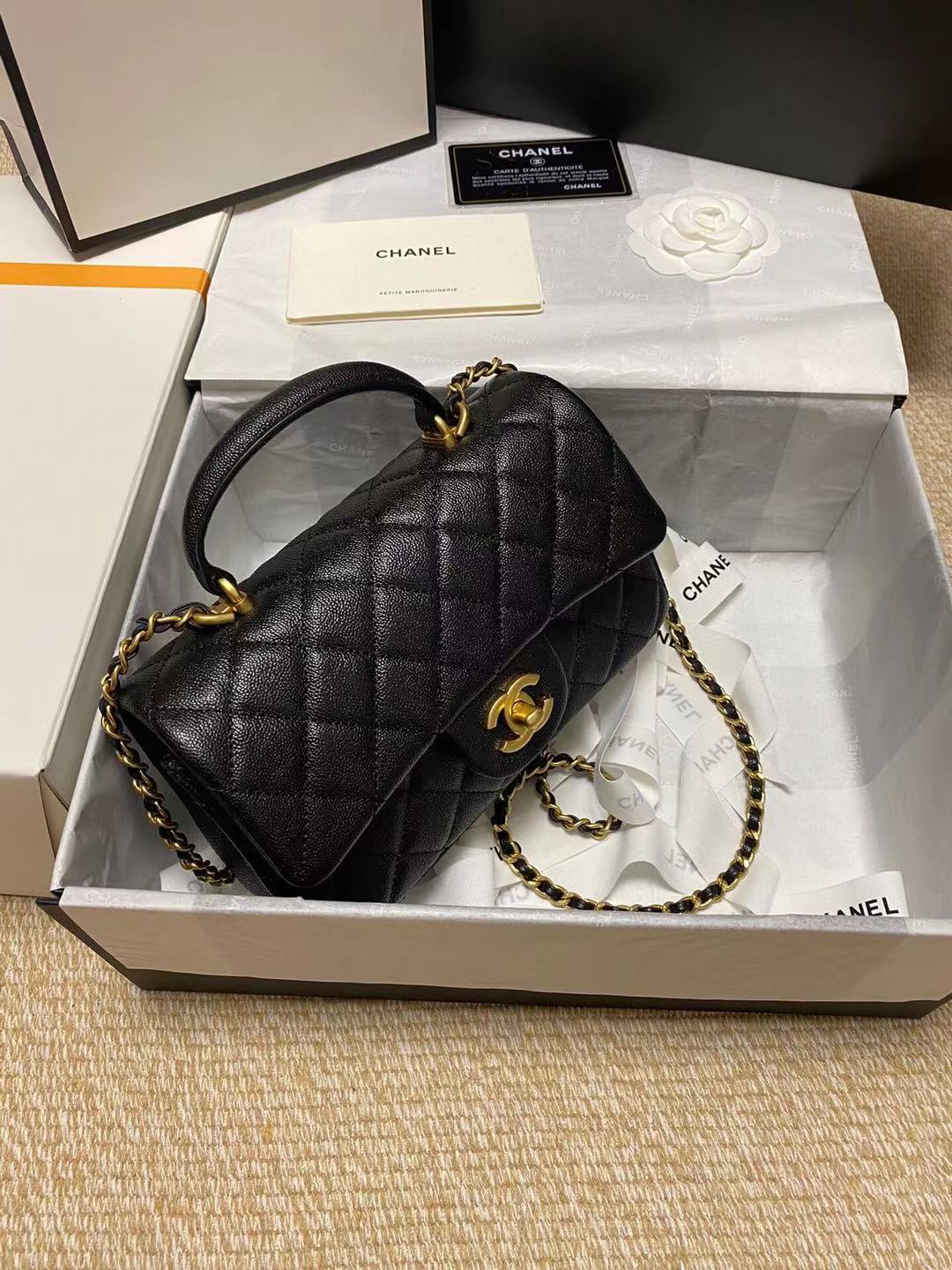 AS2431 mini flap bag with top handle