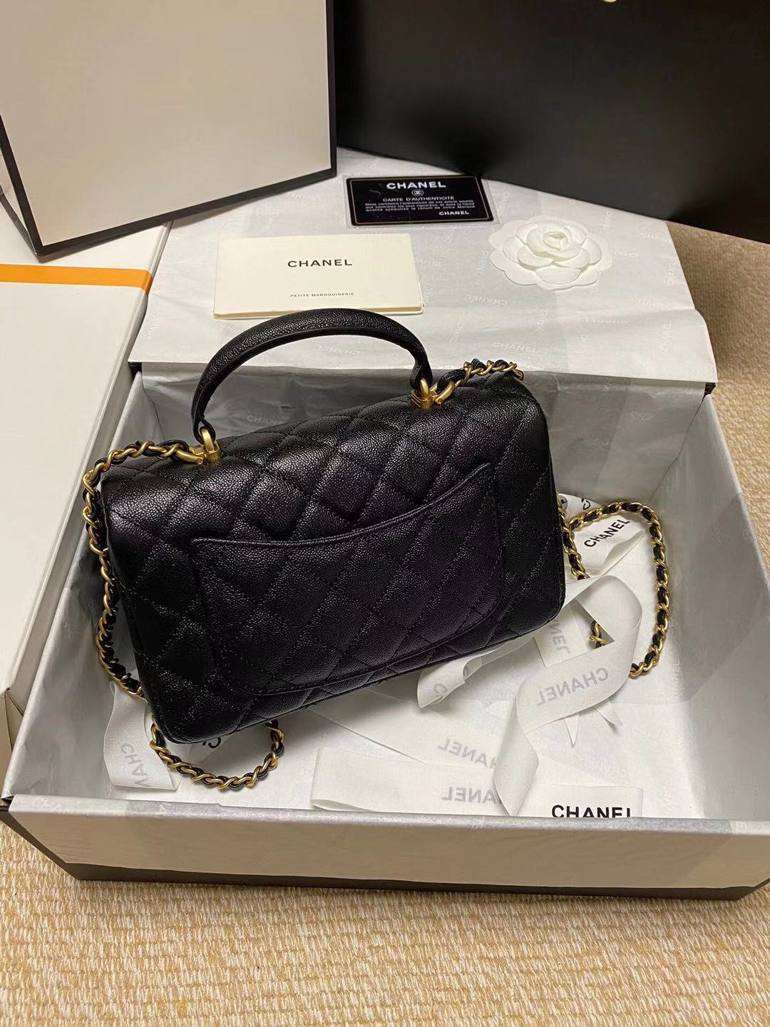 AS2431 mini flap bag with top handle