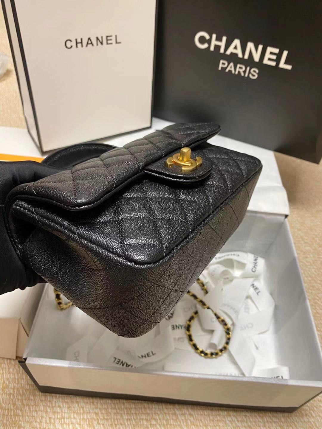 AS2431 mini flap bag with top handle