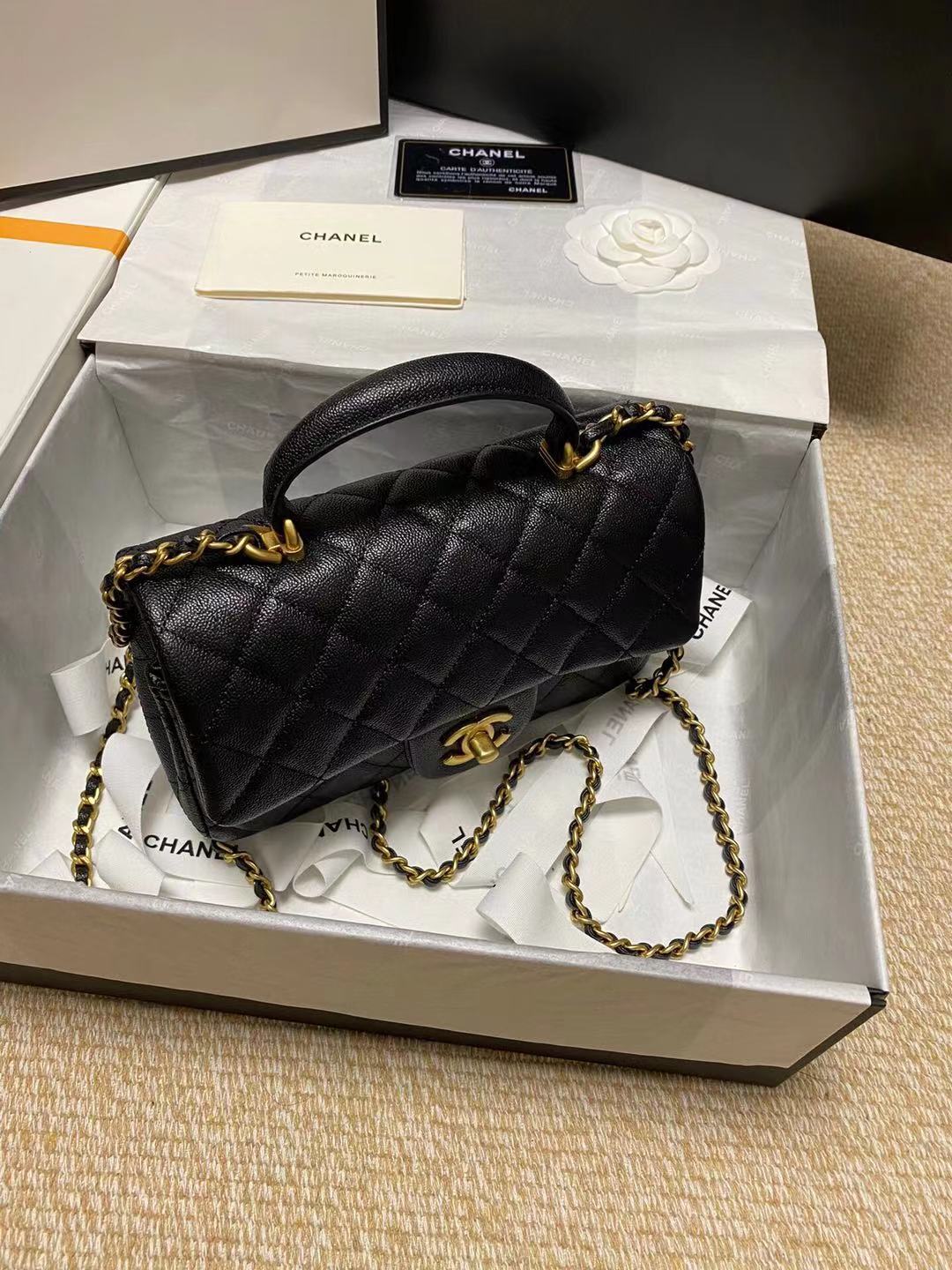 AS2431 mini flap bag with top handle