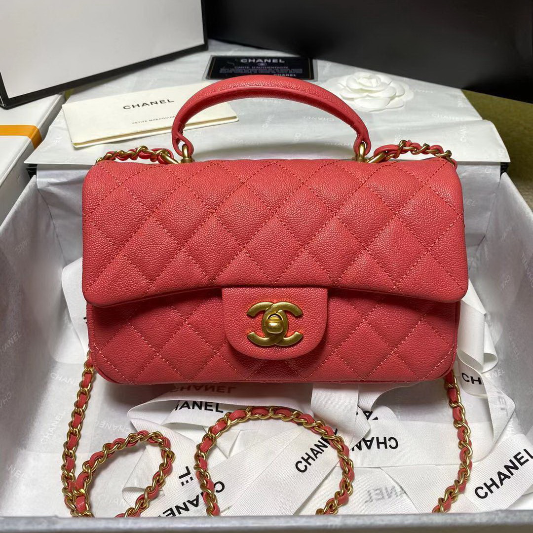 AS2431 mini flap bag with top handle