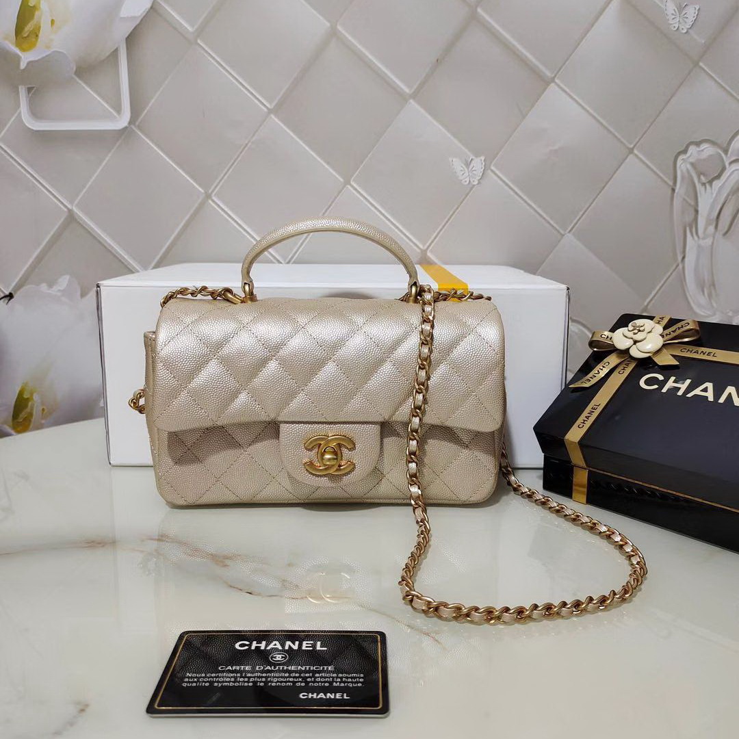 AS2431 mini flap bag with top handle