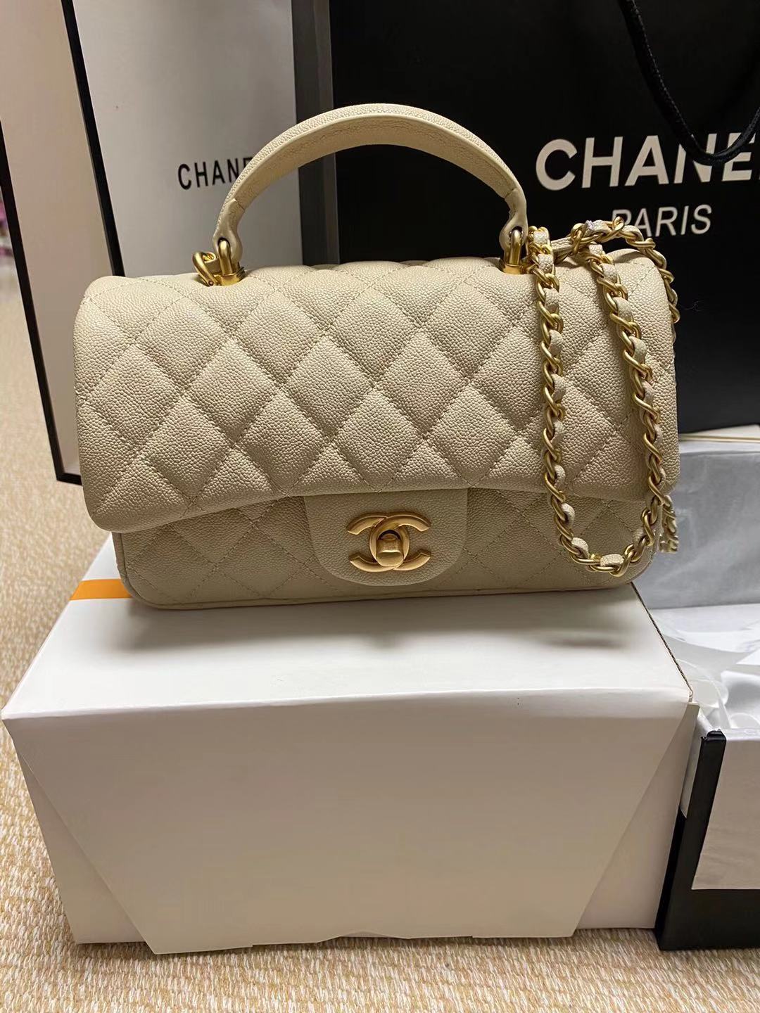 AS2431 mini flap bag with top handle