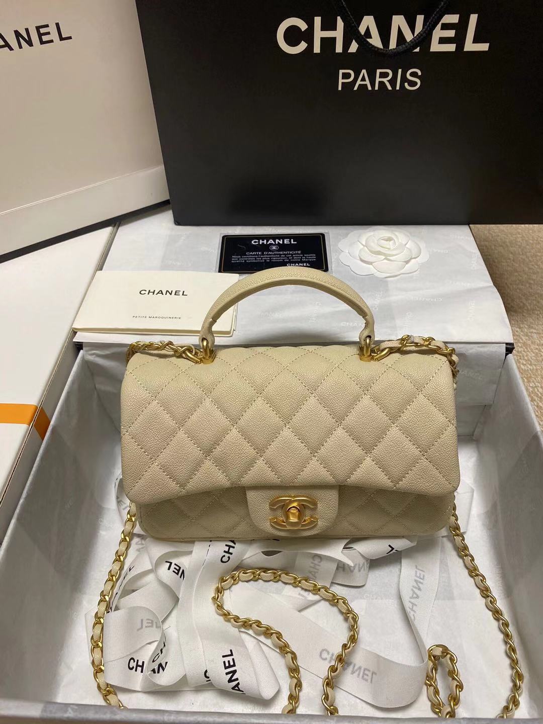 AS2431 mini flap bag with top handle