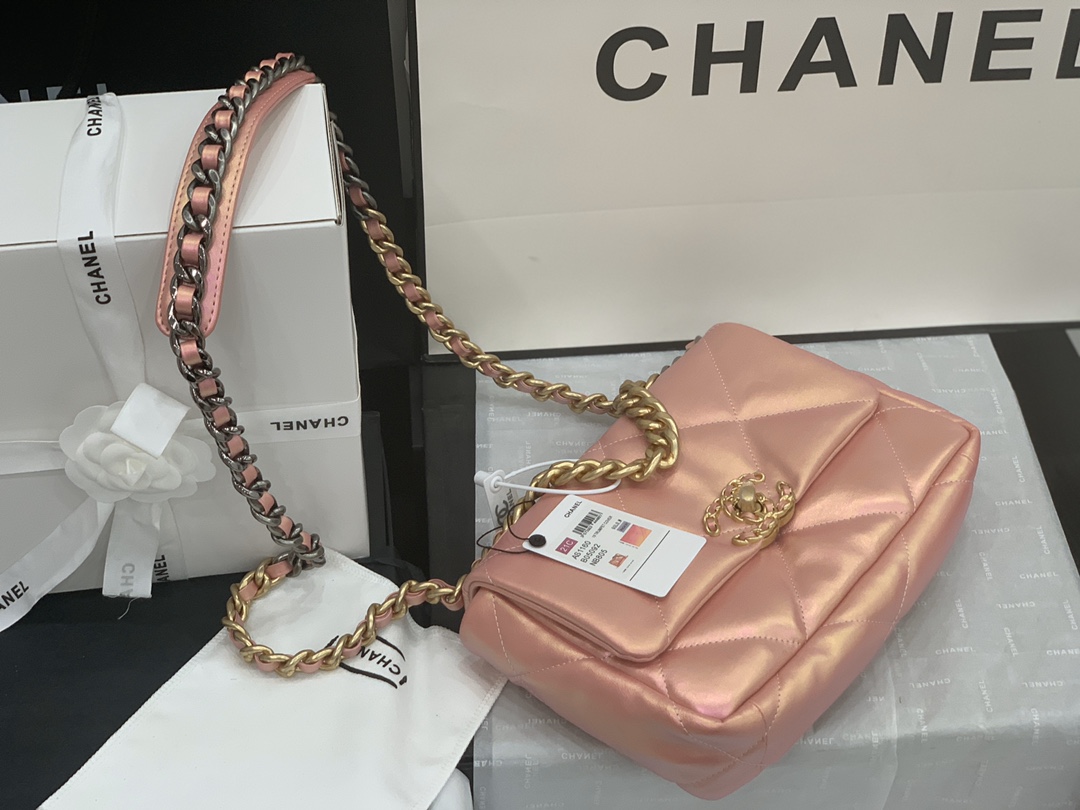 AS1160 chanel 19 small flap bag, CHANEL HANDBAGS