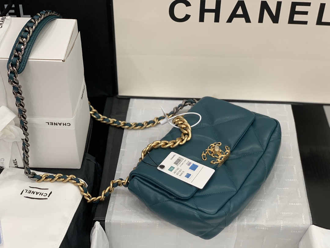 AS1160 chanel 19 small flap bag, CHANEL HANDBAGS