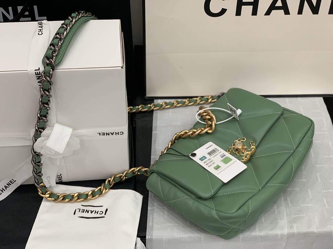 AS1160 chanel 19 small flap bag, CHANEL HANDBAGS