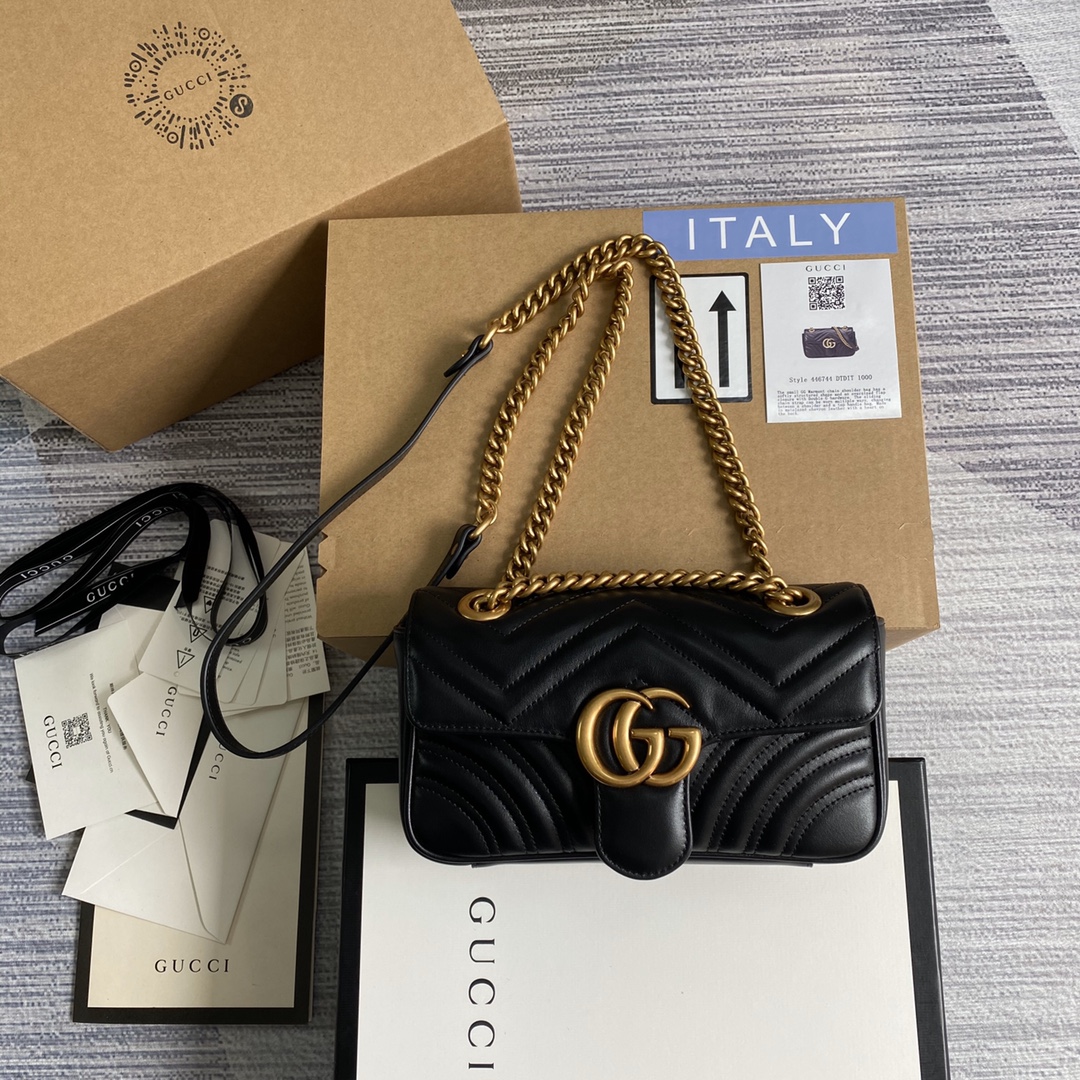 446744 GG Marmont matelassé mini bag, GUCCI Shoulder Bags for Women