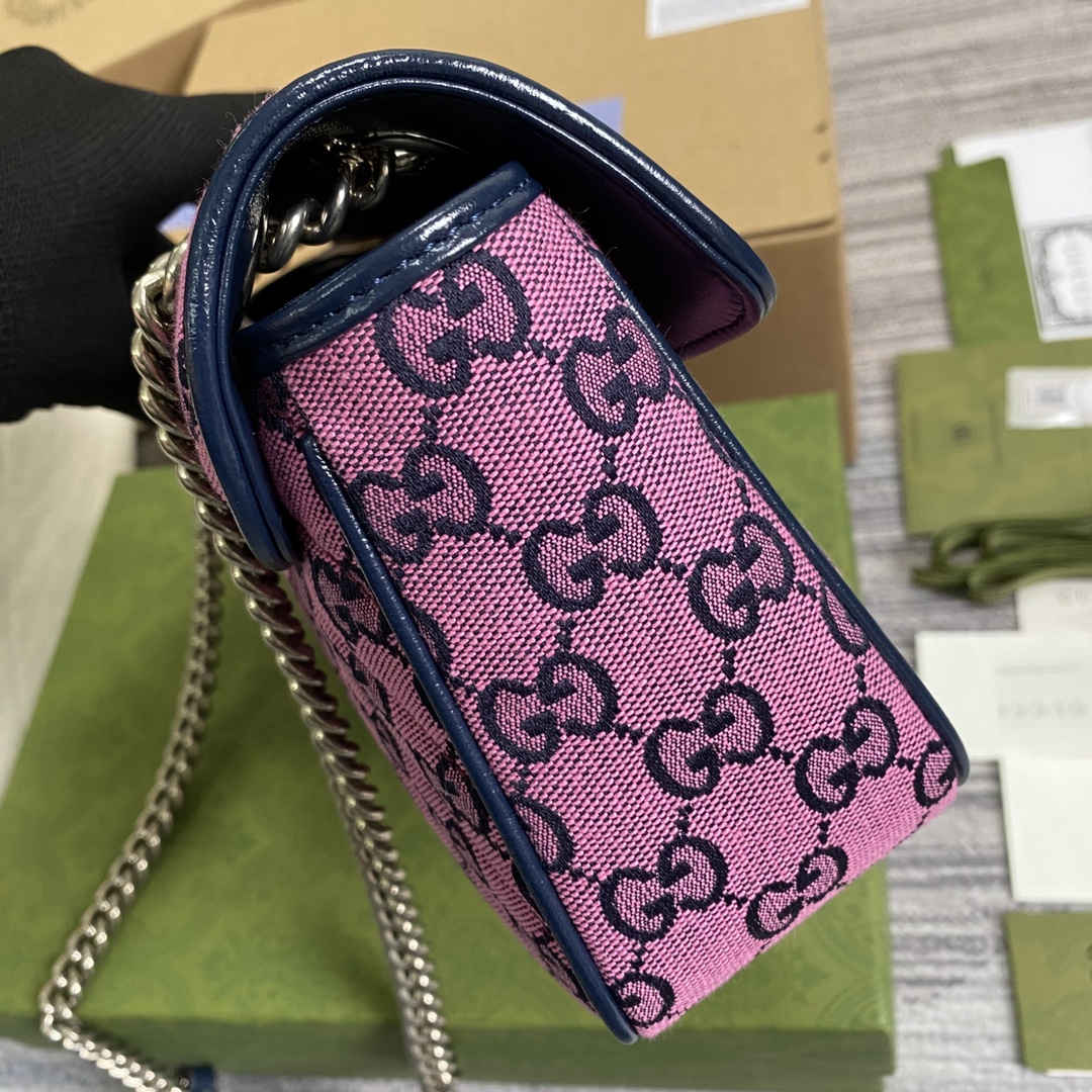 443497 GG Marmont multicolor small shoulder bag