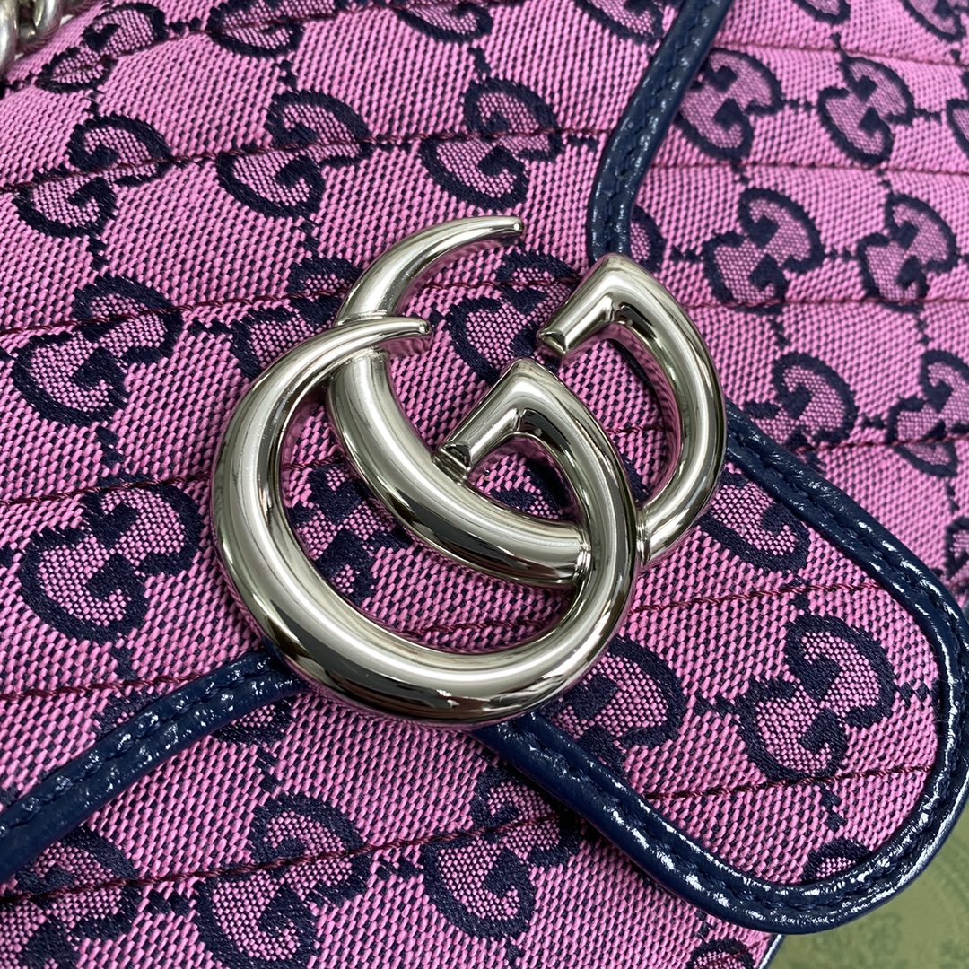 443497 GG Marmont multicolor small shoulder bag